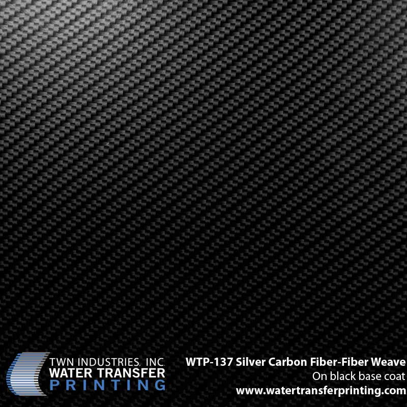 Silver Carbon Fiber Hydrographic FIlm